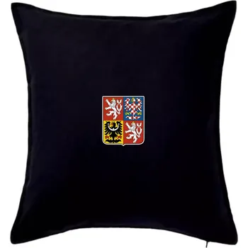 Polštář Velký státní znak ČR - Polštář 50x50 - 50x50 - Pouze potah ( Černá )