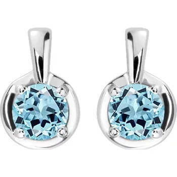 Náušnice Vistula S Blue Topaz - stříbrné náušnice s modrým topazem