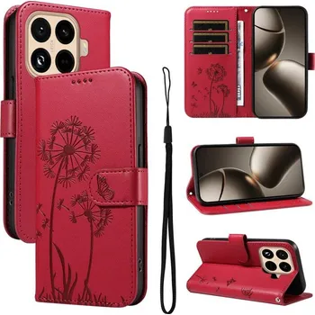 Pouzdro na tablet VSECHNONAMOBIL 124172 ART DANDELION Pouzdro peněženkové pro Xiaomi 15T Pro červené