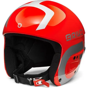 Briko VULCANO FIS 6.8 shiny red- silver, závodní lyžařská přilba 60