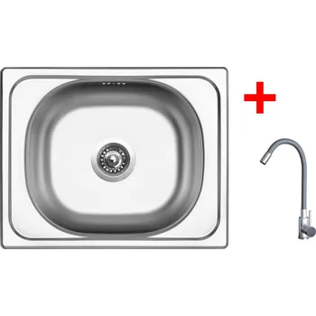 Kuchyňský dřez Nerezový dřez Sinks CLASSIC 500 + ELASTA nerez/šedá N109