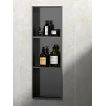 Sapho DENBO zapuštěná police do obkladu, 270x810mm, nerez, gun metal 1301-27B