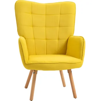 Křeslo Čalouněné křeslo s područkami | žluté
