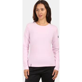 Dámské tričko Dámské bavlněné tričko s dlouhým rukávem Kilpi PROMOX-W světle růžová 36