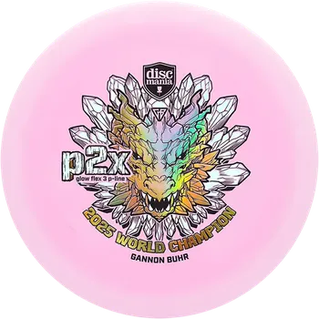 Disc golf Discmania P2X Glow P-line Flex 3 // Gannon Buhr Premier Series 2025 World Champion Barva: Broskvová, Váha: 174 g