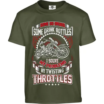 Pánská móda Tričko Some Drink Bottles Druh: Dětské, Barva: Khaki, Velikost: 110-XS