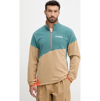 Pánská mikina Outdoorová mikina adidas TERREX Multi pánská, zelená barva, vzorovaná, JM0132 67X, vel. XL