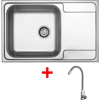 Kuchyňský dřez Nerezový dřez Sinks GRAND 790 + ELASTA nerez/šedá N137