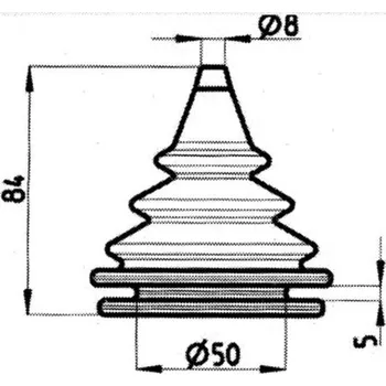 Člun MTM Malá průchodka kabelů vnitřní průměr 50 mm barva: šedá