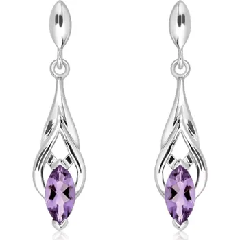 Náušnice Lentia S Ametyst - stříbrné náušnice s ametystem