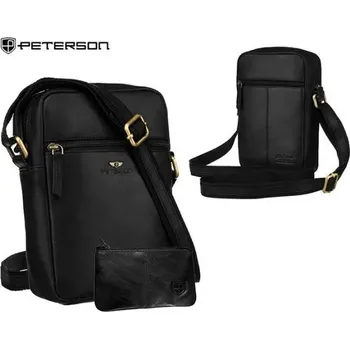 Pánská aktovka Módní pánská černá kožená taška