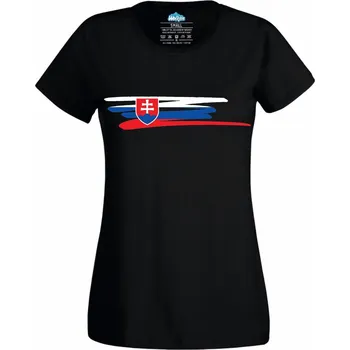 Dámské tričko Slovenská Hrdost (Velikost: 4XL, Barva: Černá)
