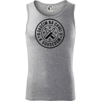 Pánské termoprádlo Skočím na chvíli k sousedům - Tílko pánské Core - M ( Tmavě šedý melír )