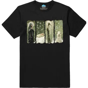 Pánské tričko Pánské tričko Narození Ježíše (Velikost: M, Barva: Černá)