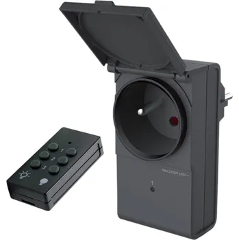 Elektrická zásuvka Dálkově ovládaná zásuvka, 16 A, IP44, černá, 1 ks 05263