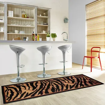 Koberec Moderní koberec Atlas - tygrovaný 2 - černý Rozměr koberce: 70x200 cm