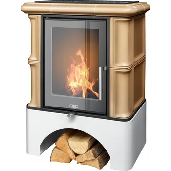 Krbová kamna ABX, spol. s.r.o. ABX BAVARIA exklusive kachlová kamna 3,5-9kW, rovný sokl, naturbraun