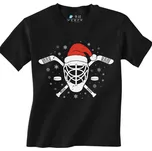 Dětské tričko Vánoční Brankář (Velikost: 7-8, Barva: Černá)