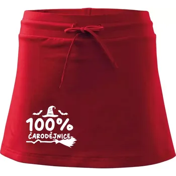 Dámská sukně 100% čarodějnice - Sportovní sukně - two in one - M ( Červená )