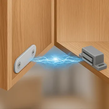 Nábytkové kování Italiana ferramenta Nábytkový magnet PRACTIC / Šedý