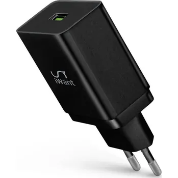 iWant USB síťová nabíječka s rychlo-nabíjením 18W černá