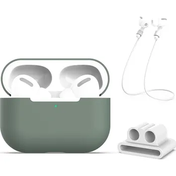 Sluchátka VSECHNONAMOBIL 123057 VSECHNONAMOBIL 3v1 Sada pro ochranu sluchátek Apple AirPods Pro 3 zelená