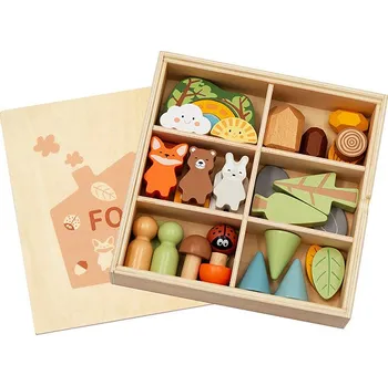 Figurka BusyKids Montessori sada figurek - Les