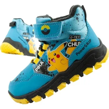 Chlapecké tenisky Leomil Pokemon dětské zimní kotníkové boty zateplené nepromokavé modré 30