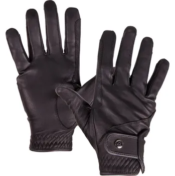 Jezdecké rukavice Kožené rukavice QHP, černá, S