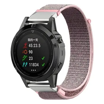 Chytré hodinky Nylonový řemínek 22mm, Pískově Růžová (cs, STRAPIDO)