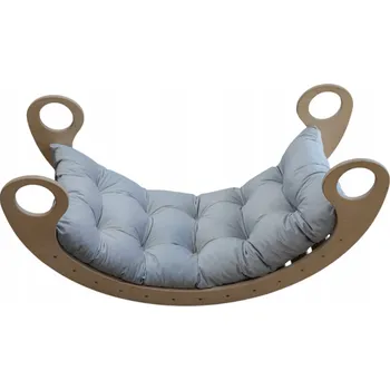 Polštář Polštář na houpačka velurový Montessori Světle šedý dětský XS