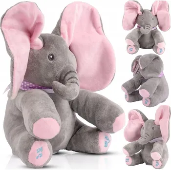 plyšák AKUKU Sloník Plyšová hračka Interaktivní Slon Mluví Hra Modrý Růžový Plyšák šedá zvířátko