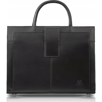 Kabelka Paolo Peruzzi kožená kabelka z lícové kůže hnědá