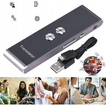 PŘENOSNÝ HLASOVÝ PŘEKLADAČ OKAMŽITÝ TRANSLATOR 33 JAZYKŮ BATERIE 800mAh