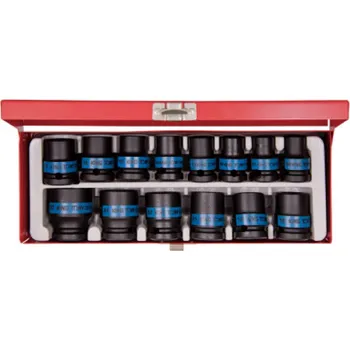 Gola sada Sada rázových nástrčných hlavic King Tony 1/2 CrMo 6 hran 10 - 27 mm 4414MP