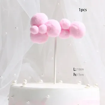 Party dekorace Disney narozeninová dekorace na dětský dort | ozdoba - růžový mrak - 1 ks