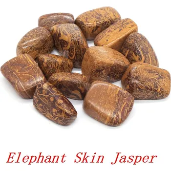 Přírodní kámen Žlutý leopard jaspis tromlovaný kámen | dekorace - Jaspis ze sloní kůže , 200 g