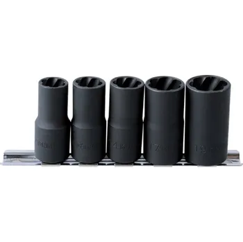 Gola sada Sada nástrčných hlavic na poškozené šrouby King Tony 1/2 5 ks 9TD035MR