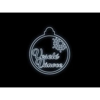 Vánoční světelná dekorace LED nápis VESELÉ VÁNOCE 150 cm Barva: Studená bílá