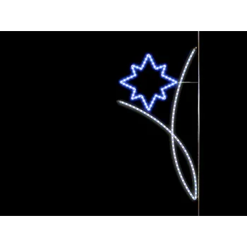 Vánoční světelná dekorace Vánoční dekorace na sloupy VO Ornament 3, 120 cm Barva: Studená bílá/Modrá