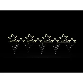 Vánoční světelná dekorace Převěs s hvězdami LED dekorace