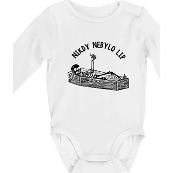 Nikdy nebylo lip - Body kojenecké s dlouhým rukávem - Dlouhý r. do 3 měs ( Bílá )