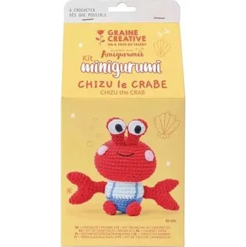 kreativní sada Kreativní sada pro háčkování amigurumi pro dospělé - krab 10 cm DIY