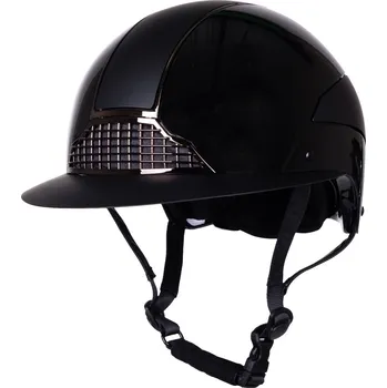 Jezdecká přilba Jezdecká přilba QHP Miami Polo Visor, černá, 59 - 61 cm