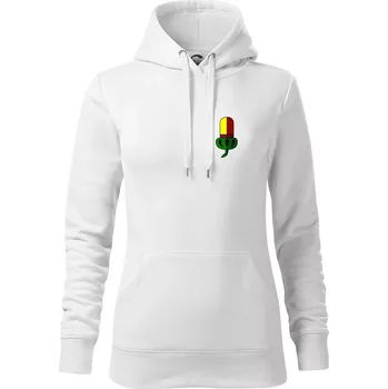 Dámská mikina Prší - Žaludy - Mikina dámská Cape s kapucí - L ( Bílá )