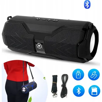 VÝKONNÝ BEZDRÁTOVÝ BLUETOOTH REPRODUKTOR S POPRUHEM PŘES RAMENO, RÁDIO A BASY 50W