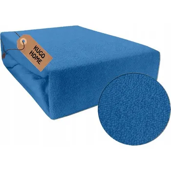 Prostěradlo FROTÉ PROSTĚRADLO PROSTĚRADLO S NAHÝMÁNÍM 120x200 BAVLNA MODRÉ KUGOHome