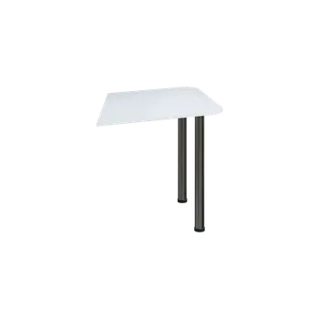 Stolová podnož EJZ 1 - 80 přístavba jednací, kovová podnož chrom, síla desky 18 mm, bílá