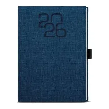 Diář Denní diář 2026 Fabric - A5, modrý