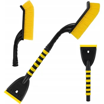 Autoškrabka Škrabka na okna s kartáčem, škrabka na sníh a led, teleskopická